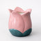 light pink tulip shaped pencil holder
