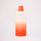back view of red whipped cream canister shaped vase