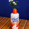 whipped cream vase on a blue background