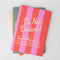 Set of three colorful pocket notebooks