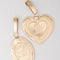 set of two gold metallic locket luggage tags