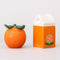 orange shaped and orange juice carton salt and pepper shakers