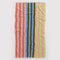 reversed side of vertical multi stripe bath towel