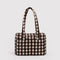 blurred brown gingham everyday cloud bag