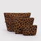 set of three leopard print go pouch set