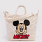 cream horizontal zip duck bag with embrdoiered mickey head and red' MICKEY'