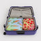 set of two large packing cubes: strawberry and carrots in a suitcase