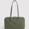 muted olive green medium nylon bowler bag