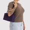 model carrying fig (deep purple) nylon bowler bag