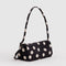 black and cream polka dot nylon loaf bag
