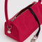 interior of cherry red nylon loaf bag