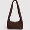 dark brown meringue bag with thick twist strap