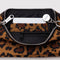 interior of leopard print pochette