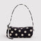 black and cream polka dot nylon loaf bag