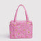 bright pink small cloud carry on bag with gold melting star print