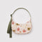 abstract floral small crescent bag