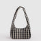 black and white gingham small meringue bag