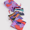 set of 3 standard baggu: multicolor penguins, orange turtle, and purple dolphins