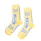 yellow butter stick crew socks