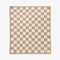 cream and khaki checkered blanket
