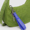 royal blue logo keychain with light blue 'baggu' print on a bag