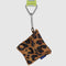 leopard puffy earbud case on a lanyard