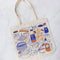 canvas tote bag with chinese take-out images