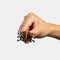 model with opened mini brown and black leopard print hair claw