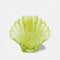 lime green glass seashell vase