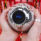 model holding disco ball decision ball