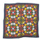 navy square bandana with 70's folk print