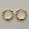 gold pebble hoop earrings
