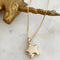 gold puffy star locket necklace