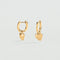 gold hoop earrings with detachable dainty heart charm