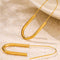 gold paperclip hoop earrings