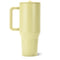 back view of olive green 40 oz large tumbler with handle