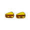 dainty deli sandwich shaped stud enamel earrings
