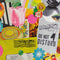 up close of colorful daydream collage print