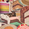 up close of colorful cut cake print