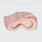 back view of pink satin contour pillow eye mask