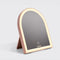 lit terracotta LED arch desk mirror