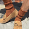 model wearing burnt brown textured fluffy socks