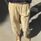 model wearing butter yellow balloon pants