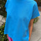 model wearing french blue relaxed fit tee