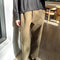 model wearing olive cotton straight leg work pants