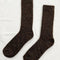 dark brown heather slouchy socks