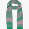 pink and green thin striped scarf
