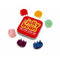 set of 6 jelly bean colored mini hair claws with tin clip holder