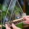 acrylic a-frame bird feeder