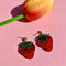 mini strawberry dangle earrings
